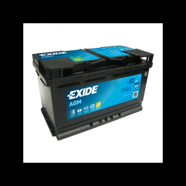 Akumuliatorius EXIDE 82 Ah 800 A EN AGM (1)